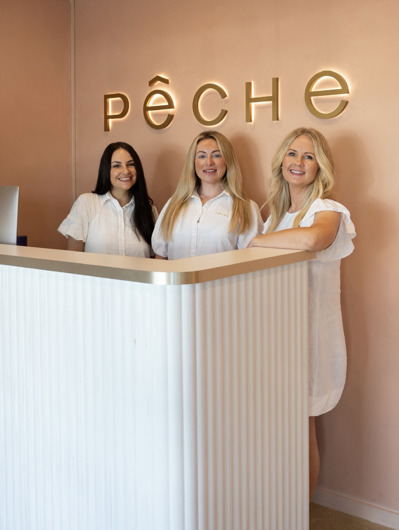 The Pêche Medispa team at the clinic reception